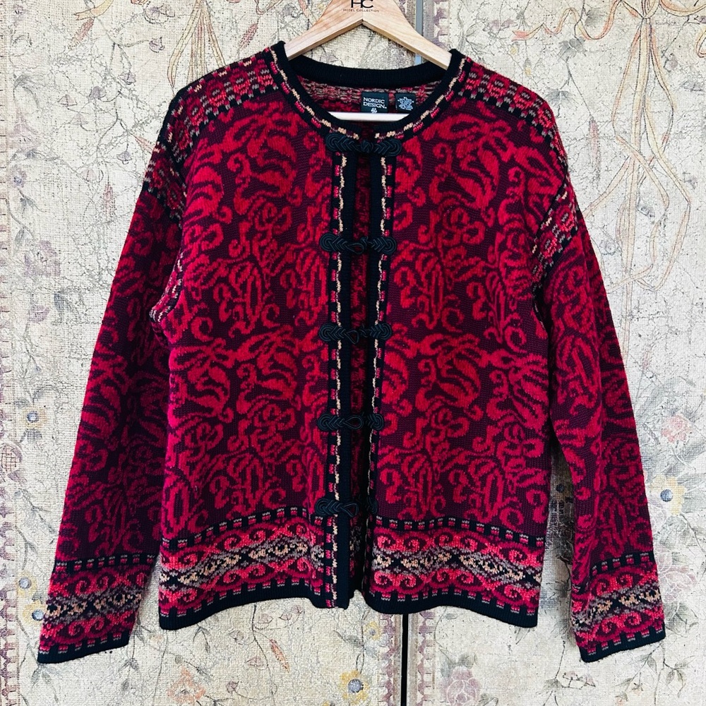 Nordic Design Women’s Sweater Size XL Burgandy